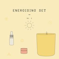 Energising 2 Gift Set is great mix of products to  energise your spirit.  PRODUCTS INCLUDED:  ・Feather & Seed Zesty Essential Oil, 10ml ・Wyalba Firetree Balm, 15gm ・Vanessa Megan August Essential Oil Candle, 300gm