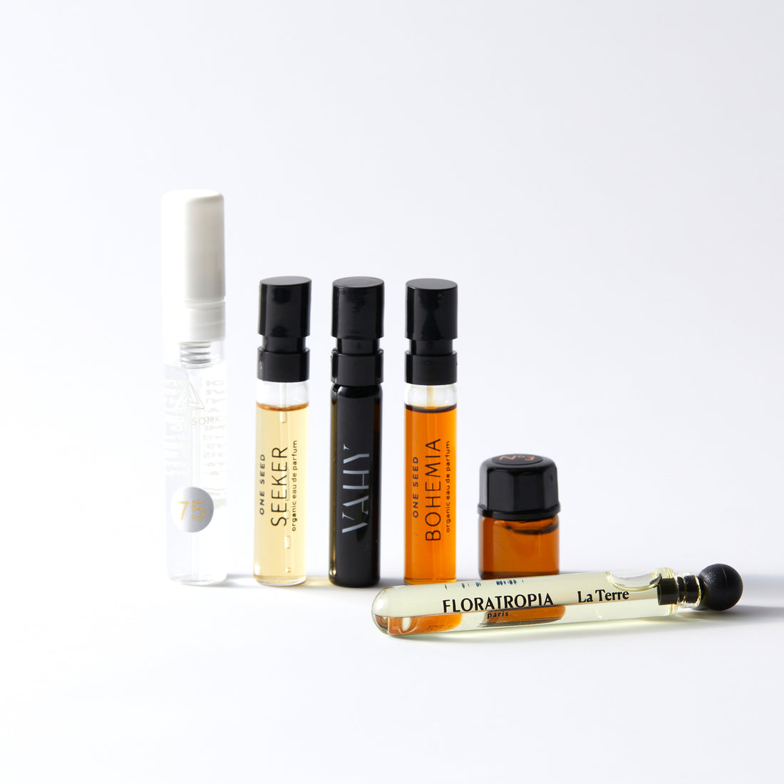 Travel-size perfume samples
